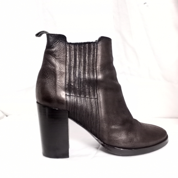 All Saints Shoes - ALL SAINTS Oiled Suede Block Heeled Chelsea Boots